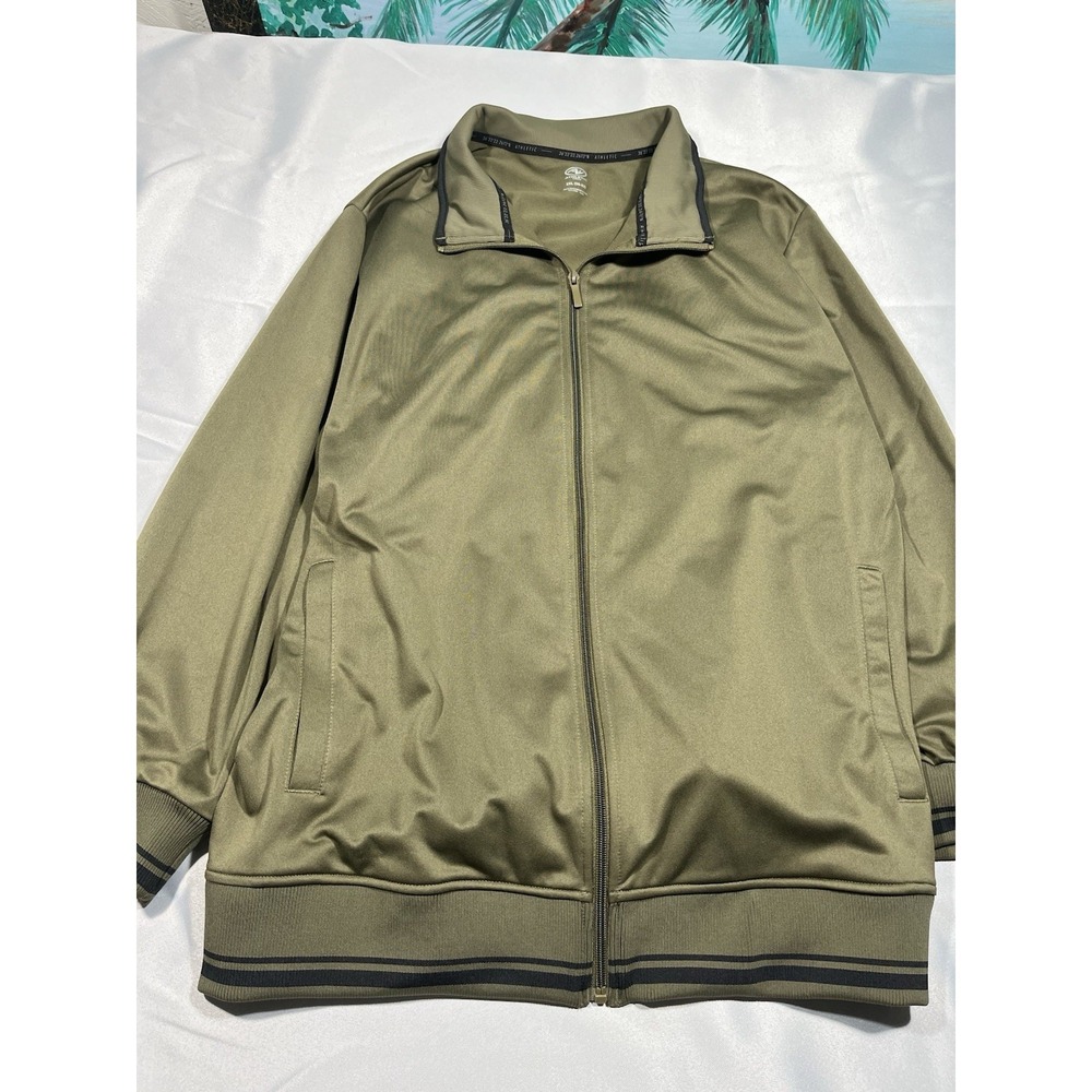 Athletic Brand Men's Light Jacket, Hikers, Natural Green Accent Stripes Men's XL - Picture 1 of 8